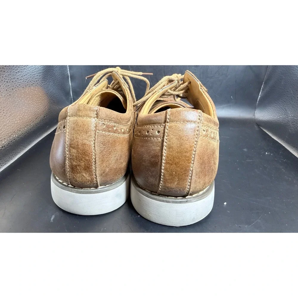 Baronero New York Mens‎ Wingtip Derby Shoes Tan Brown Brogue Size 12 Excellent